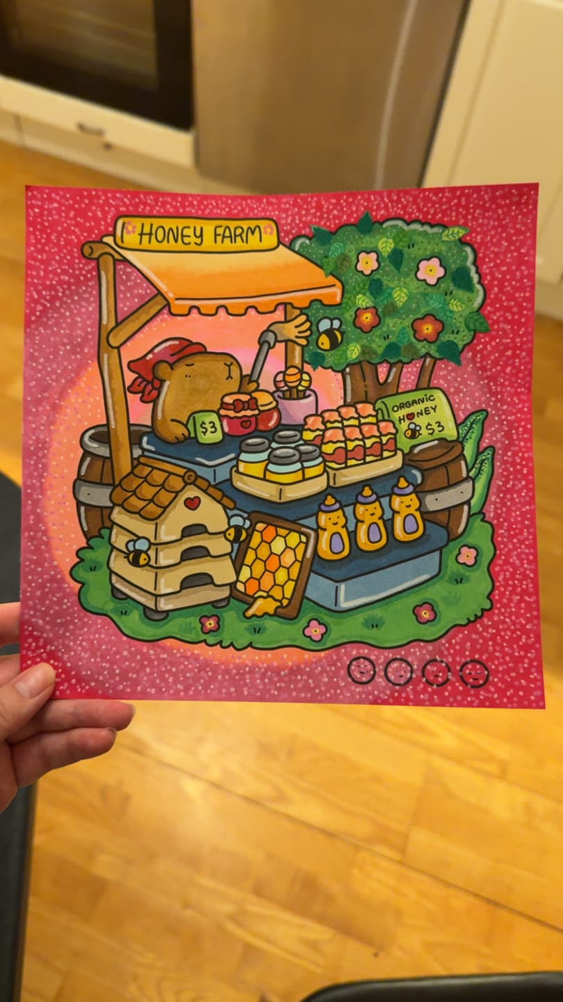 Customer photo review of Ohuhu x Coco Wyo Cozy Mood Coloring Kit, Honolulu B 48 Colors Alcohol Markers with Brush & Fine Dual Tips, Coloring Book with Mood Tracker Pages