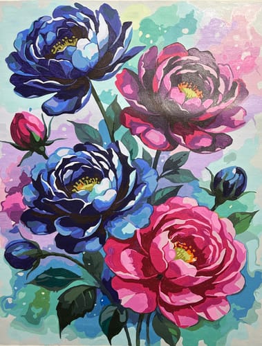 Customer photo review of Petals of Joy (Paint by Numbers)
