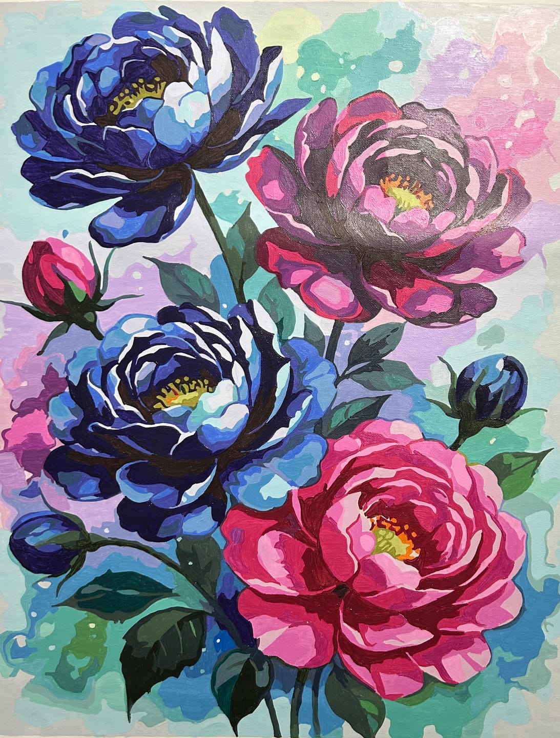 Customer photo review of Petals of Joy (Paint by Numbers)