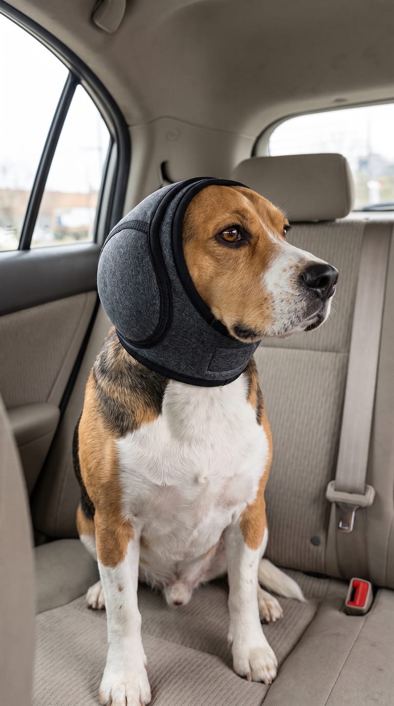 Customer photo review of Orejeras Calmantes para perros