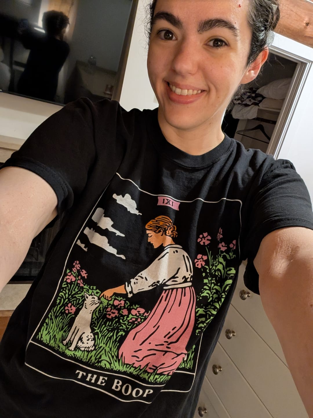 Customer photo review of The Boop Tarot Card Comfort Colors Tee