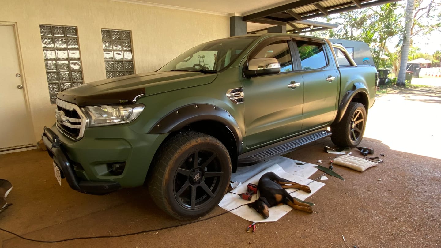Customer photo review of Matte Military Green Vinyl Wrap