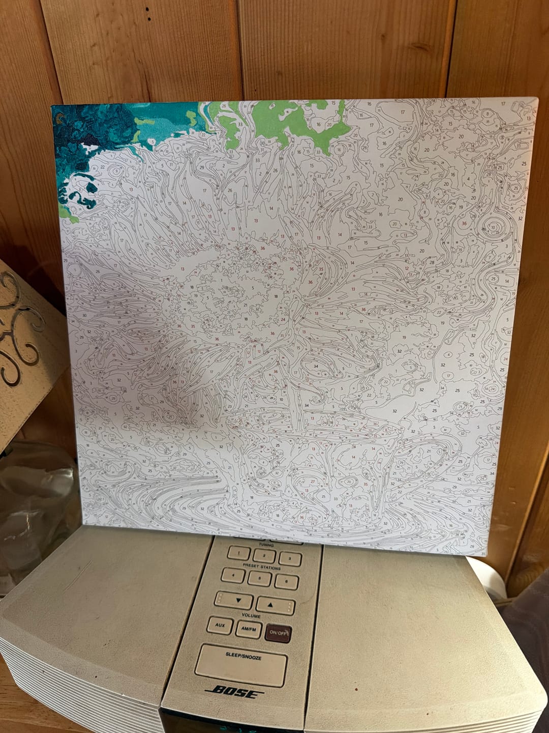 Customer photo review of Swirling Sunflower III (Paint by Numbers)