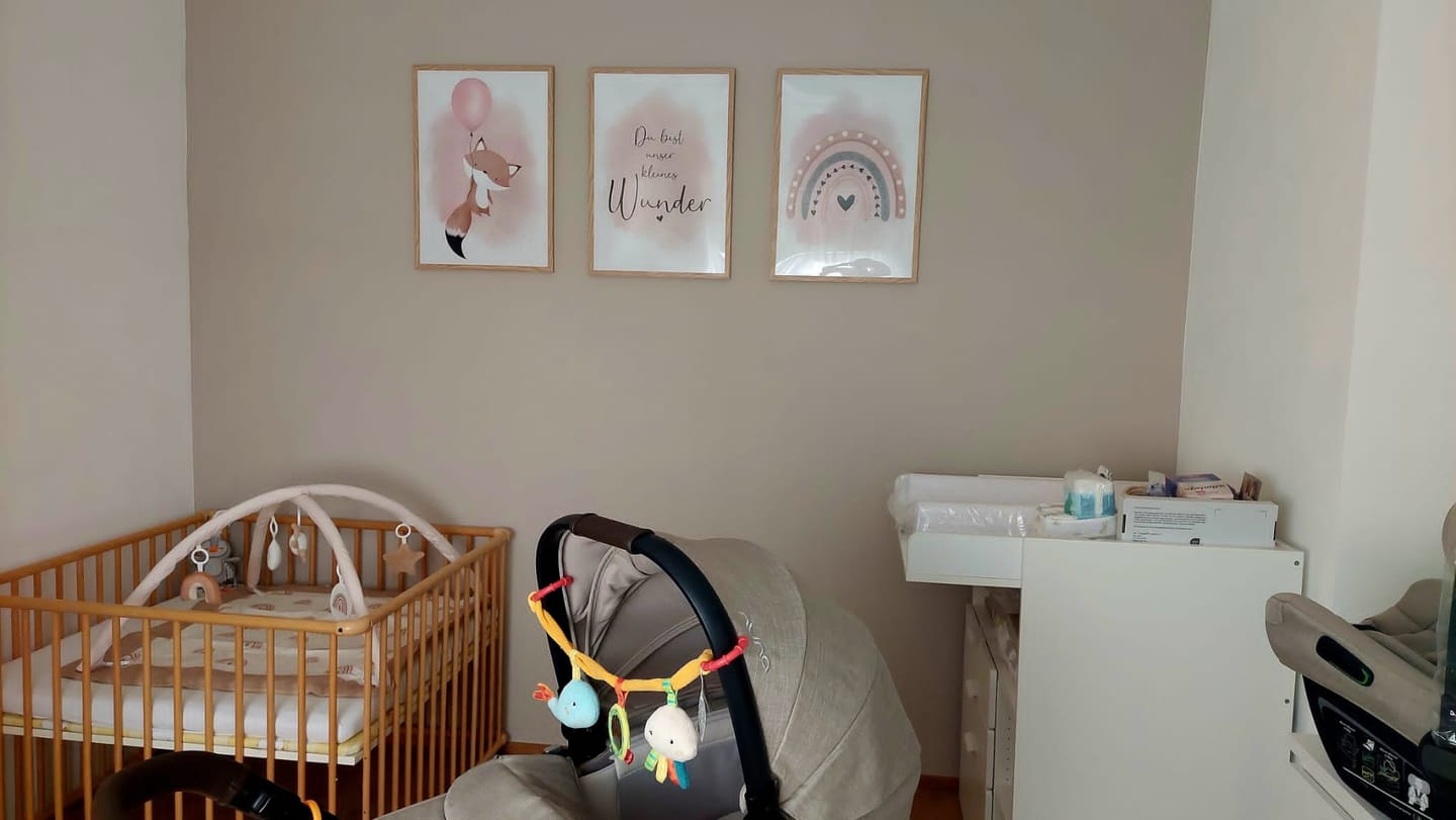 Customer photo review of Kinderzimmerposter | 3er Set A2 | Fuchs & Luftballon rosa