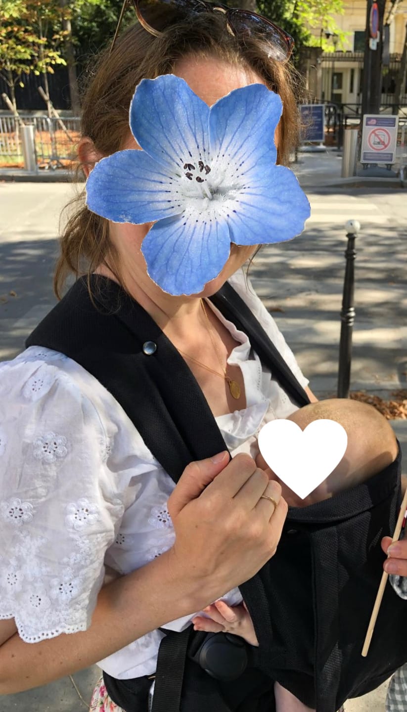 Customer photo review of Porte-bébé Exquis Minuit