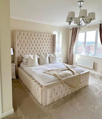 Customer photo review of Jamie Upholstered Sides Fabric Luxury Designer Bed