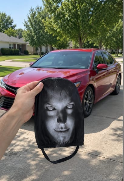 Customer photo review of Headboard cover horror