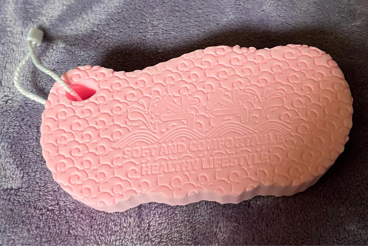 Customer photo review of Avorelio Gentle Exfoliating Bath Sponge
