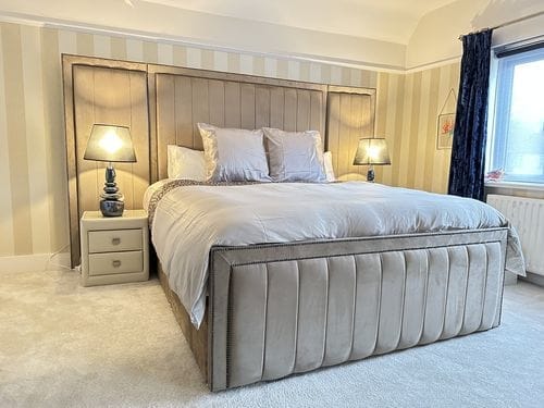 Customer photo review of Harold Wide Headboard Divan Ottoman Platform Top Under Storage Bed