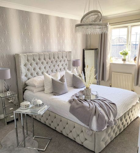 Customer photo review of Kinsley Curve Winged Designer Bed
