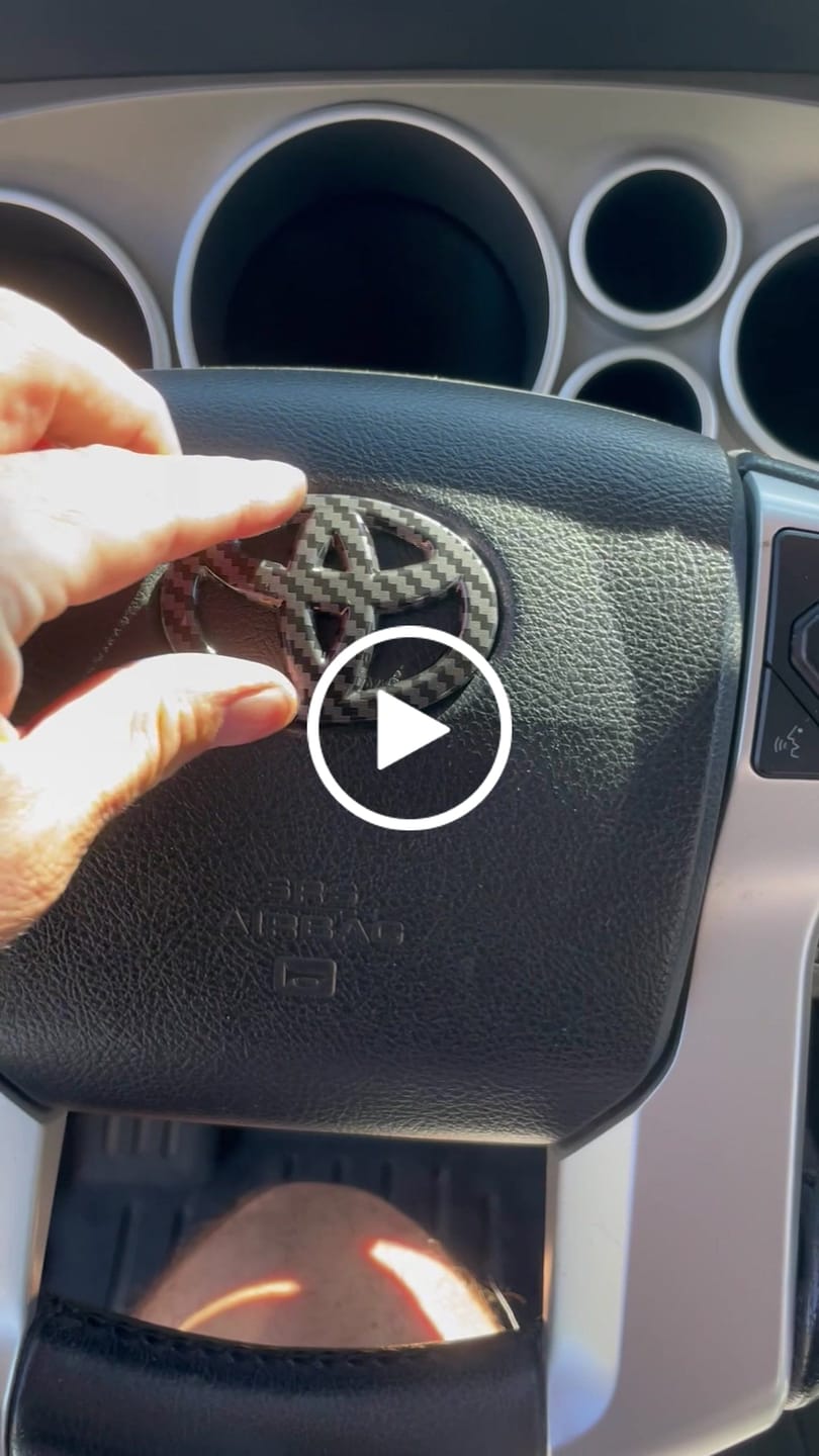 Customer video review of Steering Wheel Emblem Overlay