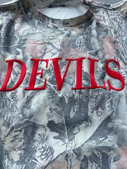Customer photo review of Custom Camo Puff Print Gameday Shirt Sweatshirt -Best Gift For Sports Lovers | Game Day Wear