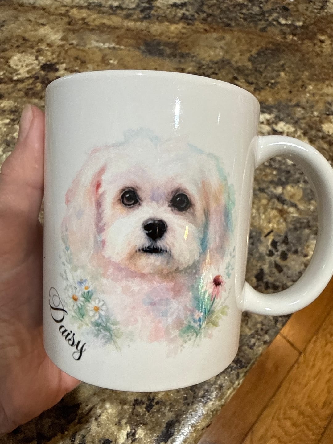 Customer photo review of Watercolor - Personalized Mug