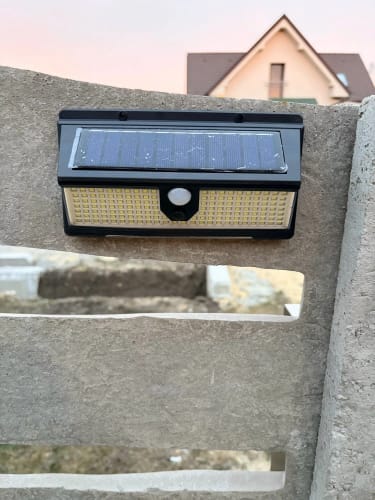 Customer photo review of Solar Outdoor Wall Light LED PIR Motion Sensor IP65