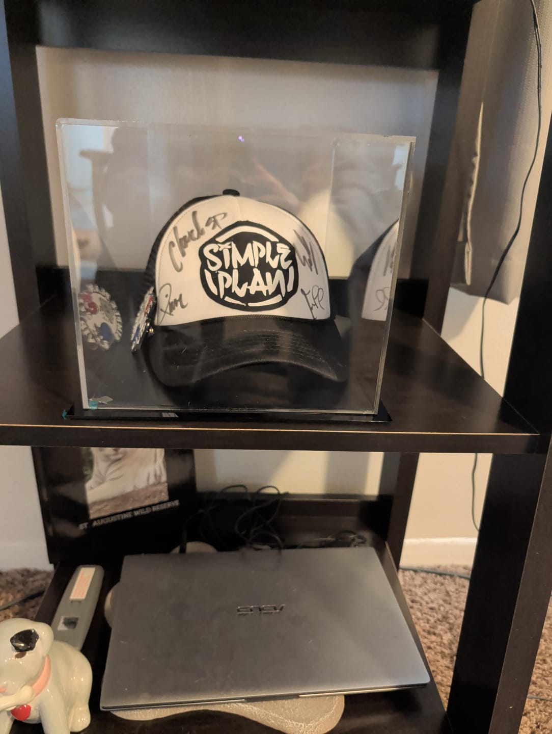 Customer photo review of Snapback Hat or Baseball Cap Display Case - Mirror Wall Mount (A018/V40)