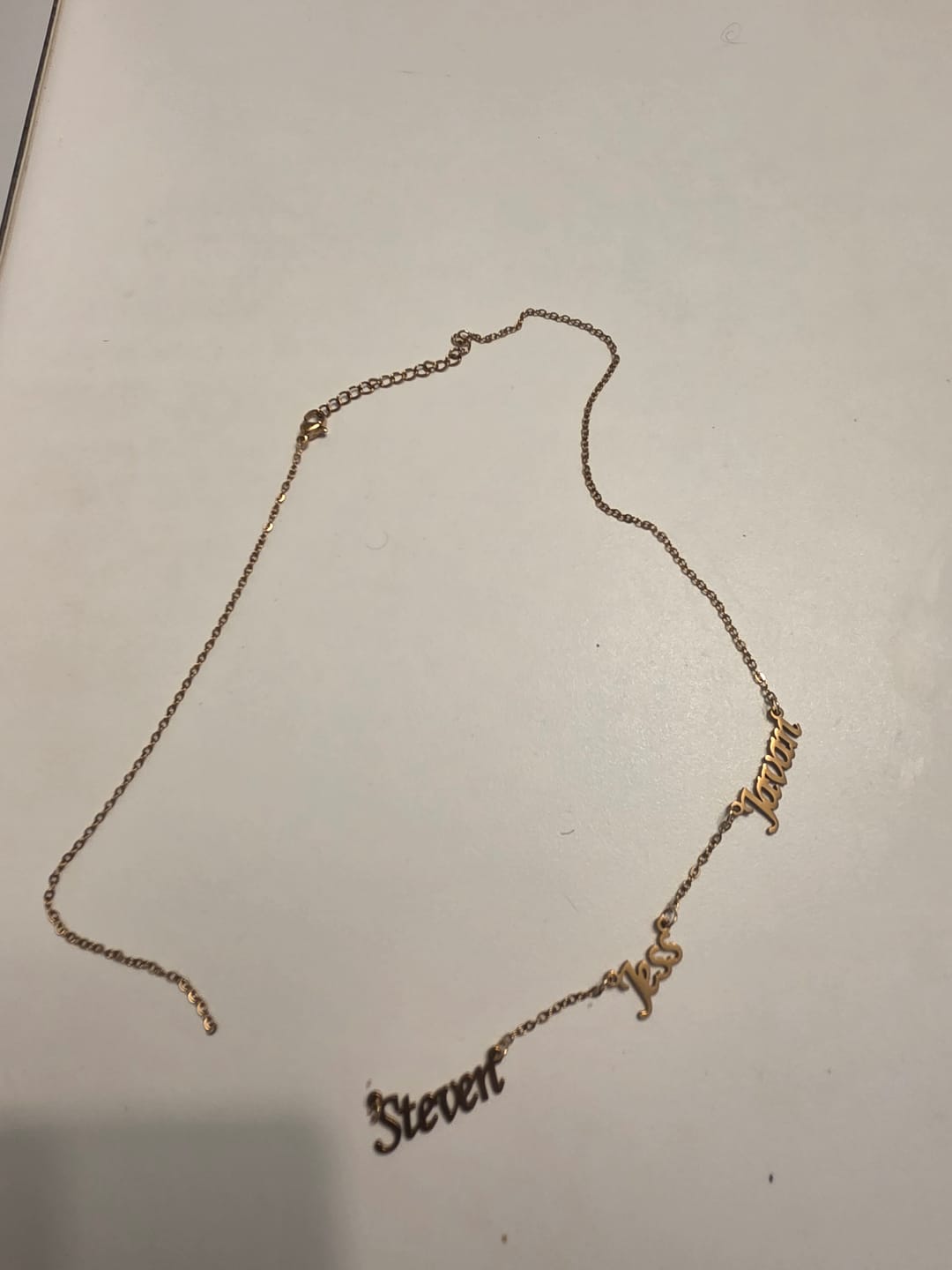 Customer photo review of The Custom Signature Name Necklace