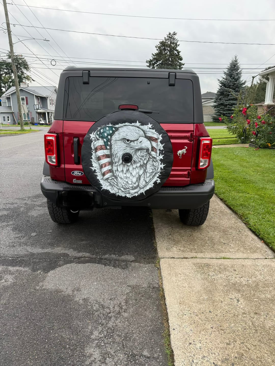 Customer photo review of Patriotic Tire Cover
