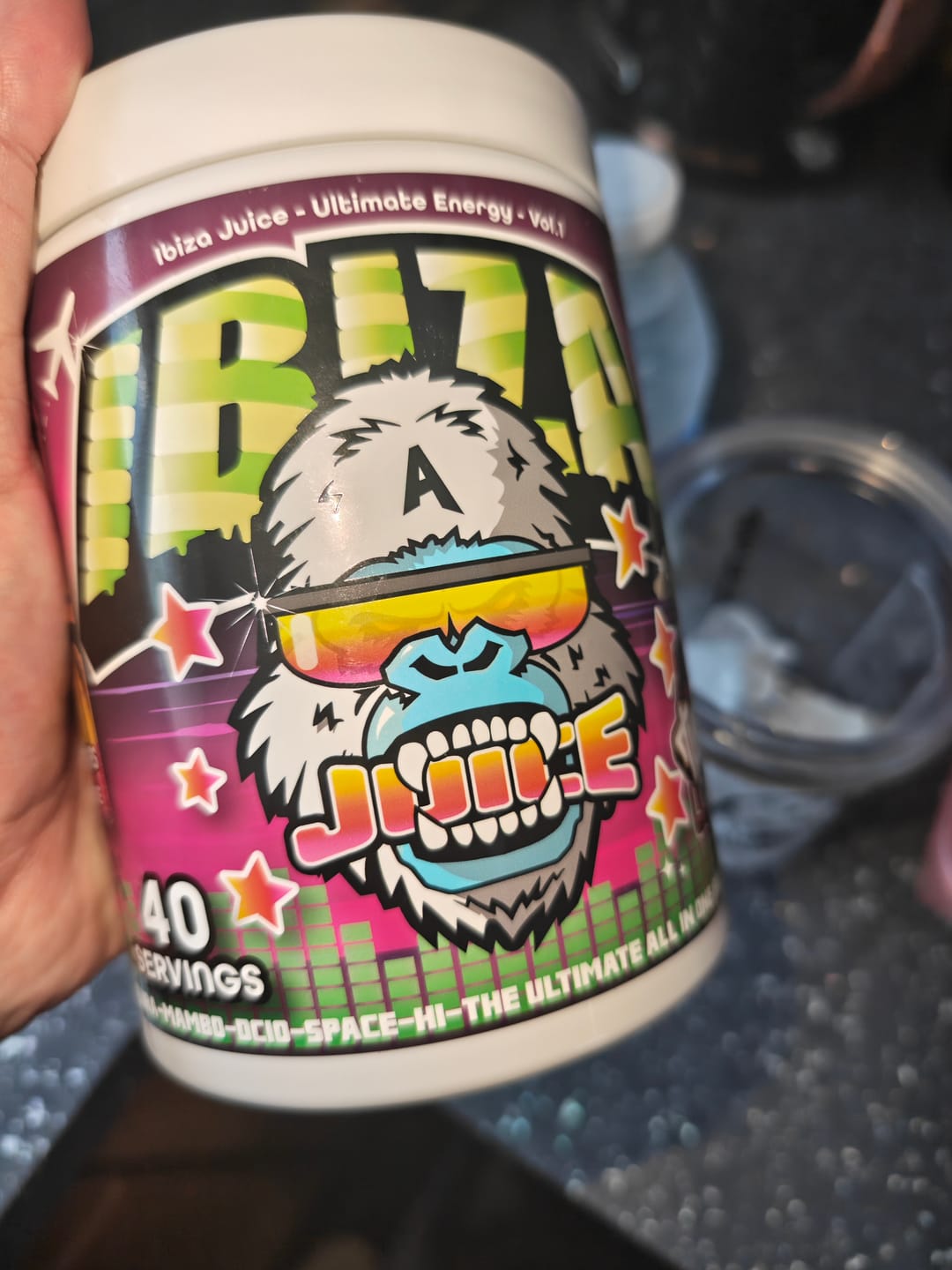 Customer photo review of IBIZA JUICE “OG” ALL IN ONE - HIGH STIMULANT PRE WORKOUT - ULTRA RARE - LTD EDITION - STRAWBERRY PINEAPPLE.