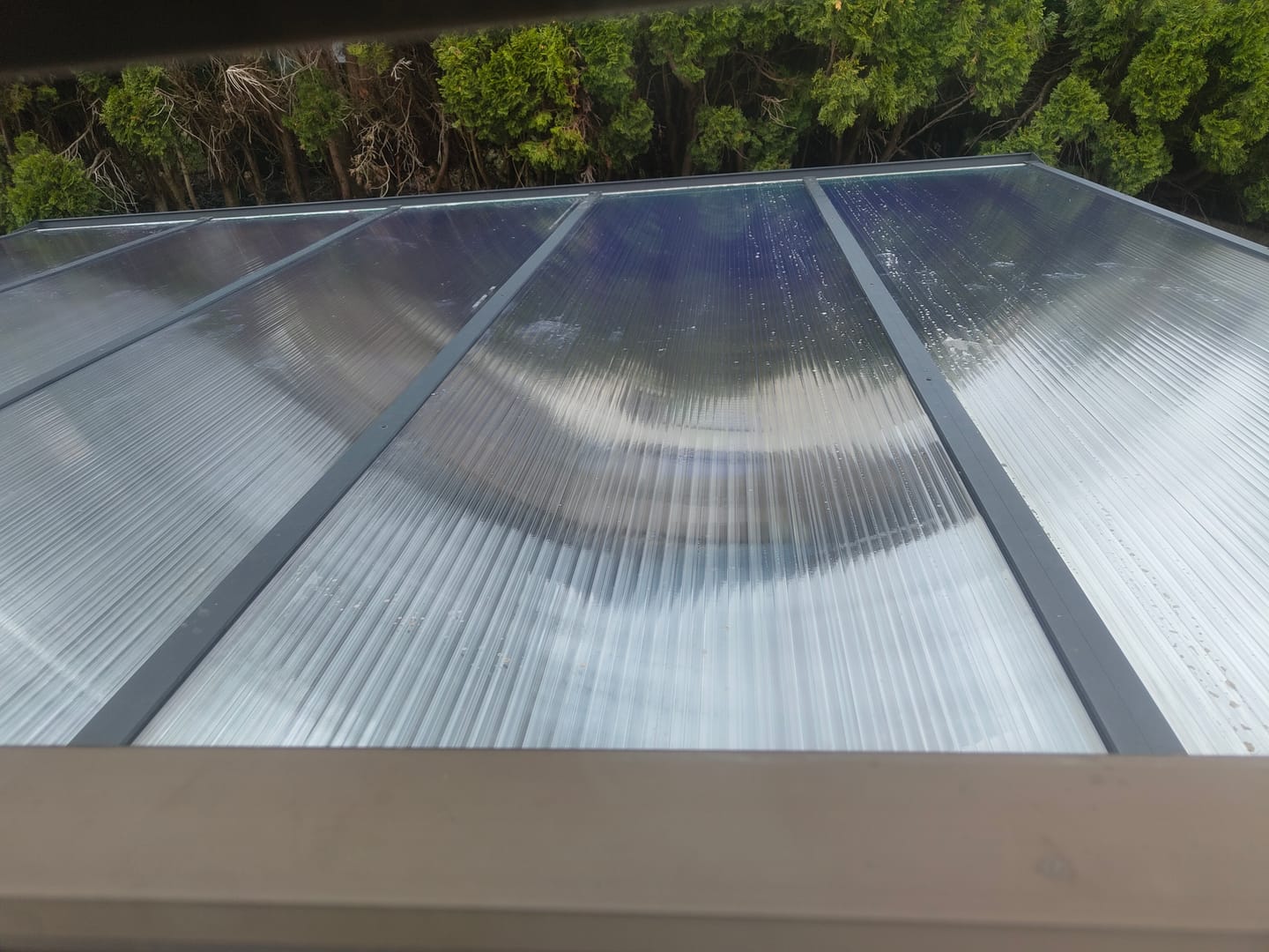 Customer photo review of Doppelstegplatte 16 mm Polycarbonat 5-Fach X-Struktur glasklar