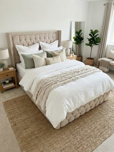 Customer photo review of Churchill Bumber Square Wingback Bed