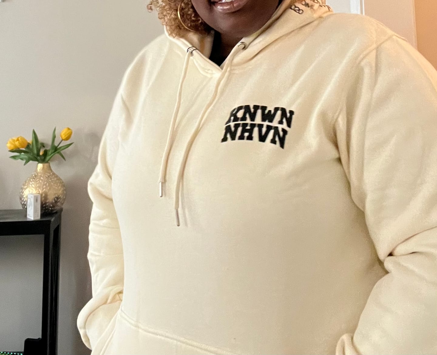 Customer photo review of Til The World Knows - Premium Cream Hoodie