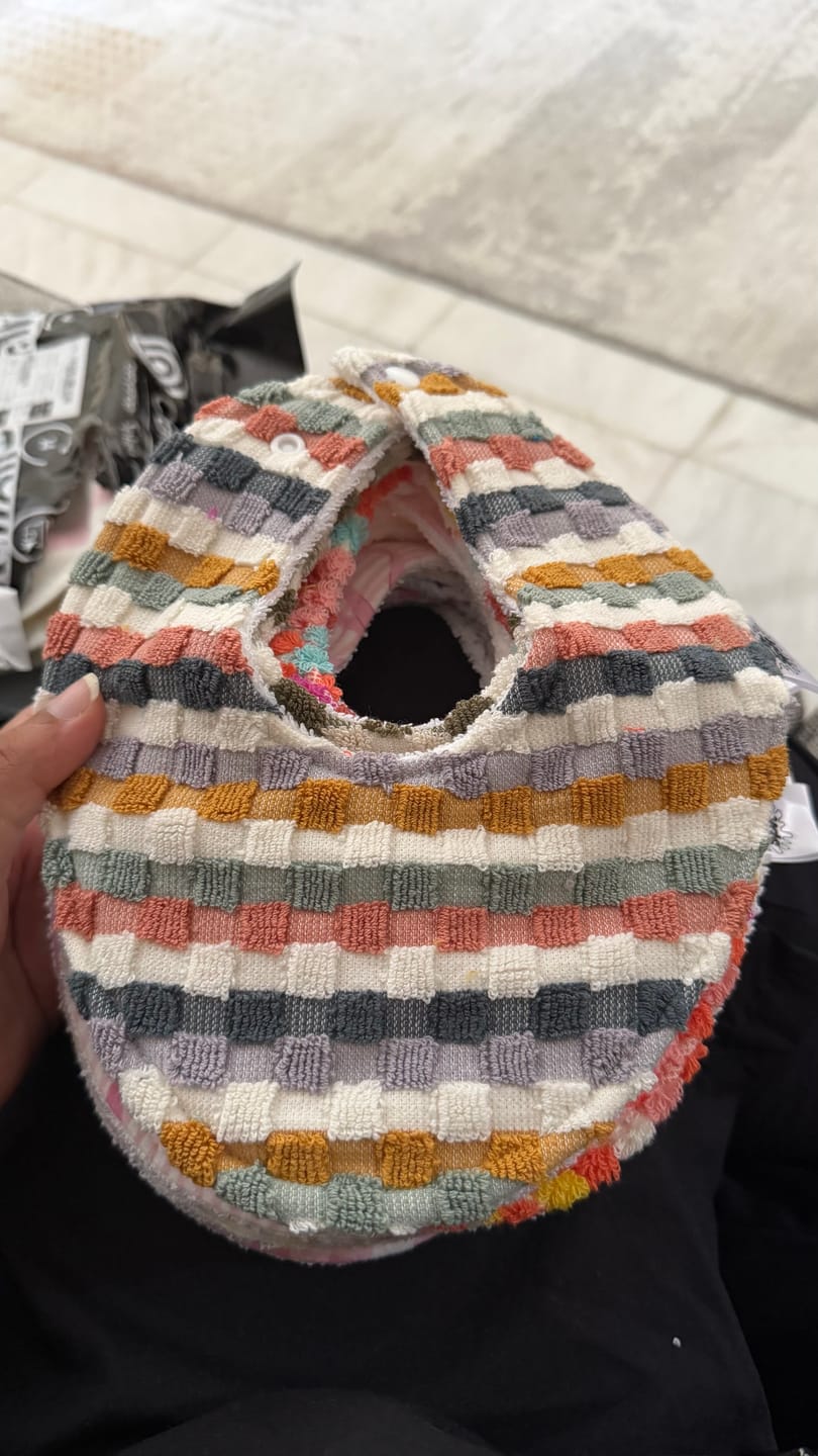 Customer photo review of Beach Bum Beach Towel Bib