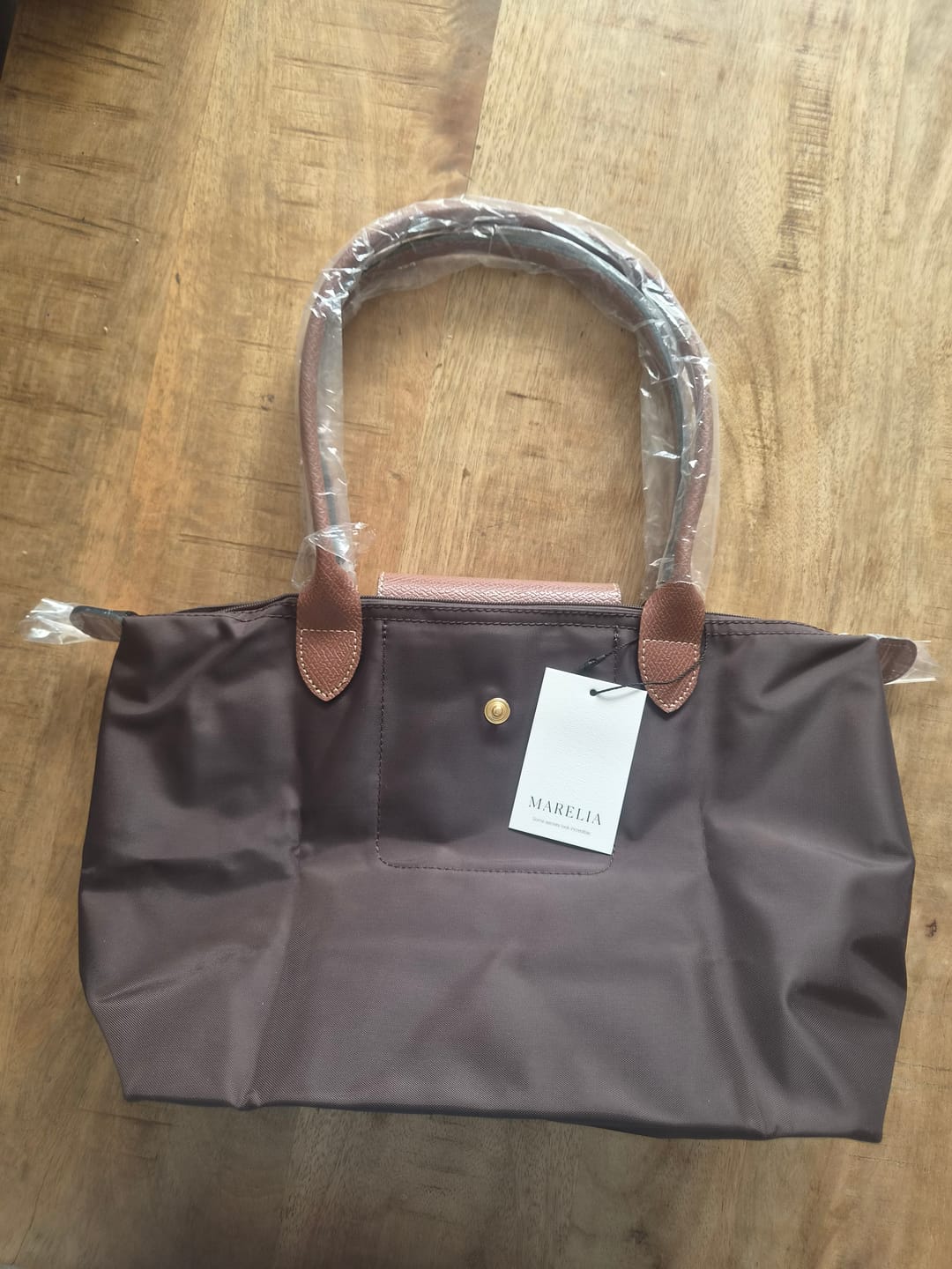Customer photo review of Structured Flap Pocket Tote Bag
