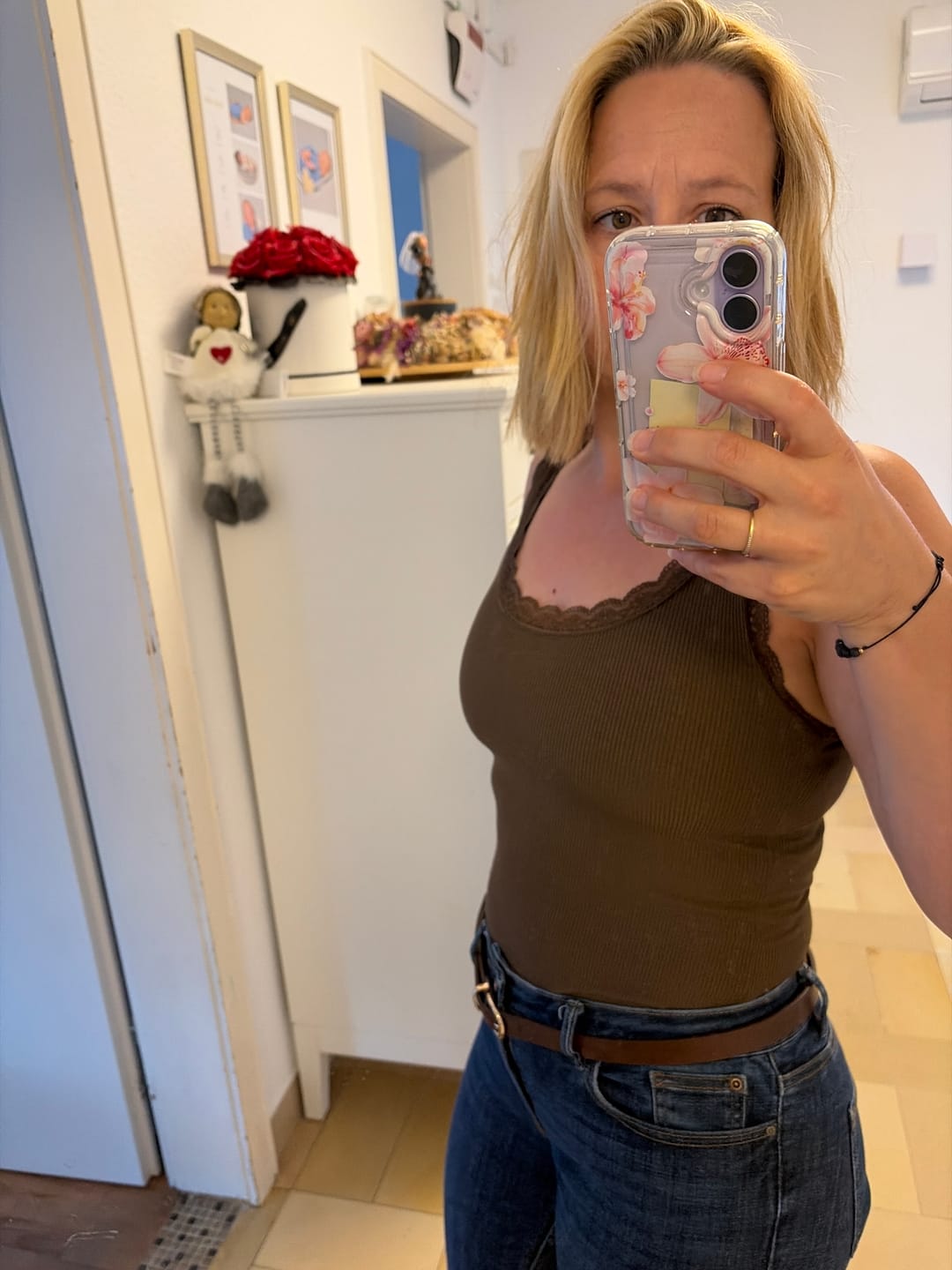 Customer photo review of Basic Top mit Spitze EVERYDAY`S  coffee