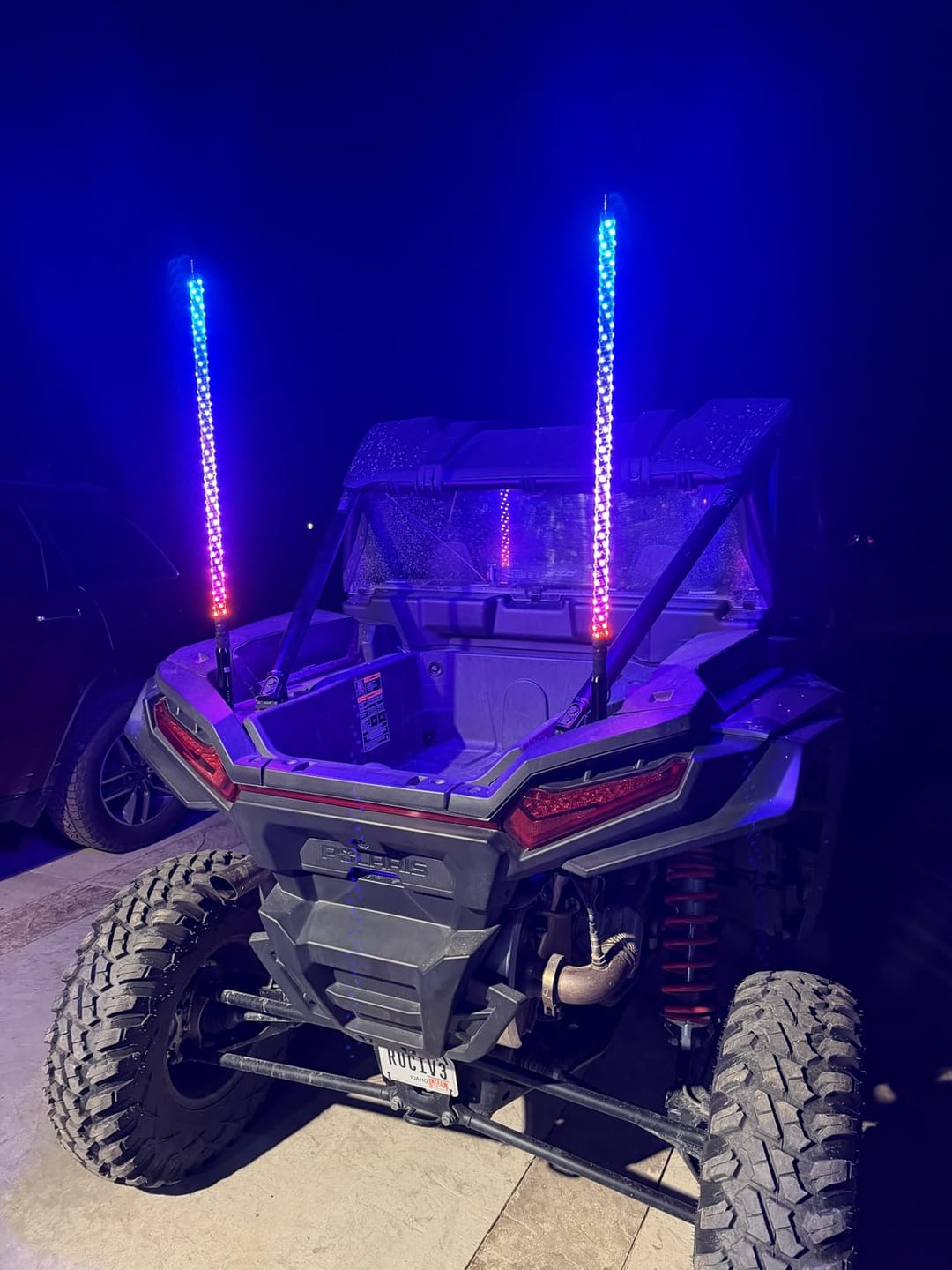 Customer photo review of 3FT 2PCS Spiral Whip Light Bluetooth Control
