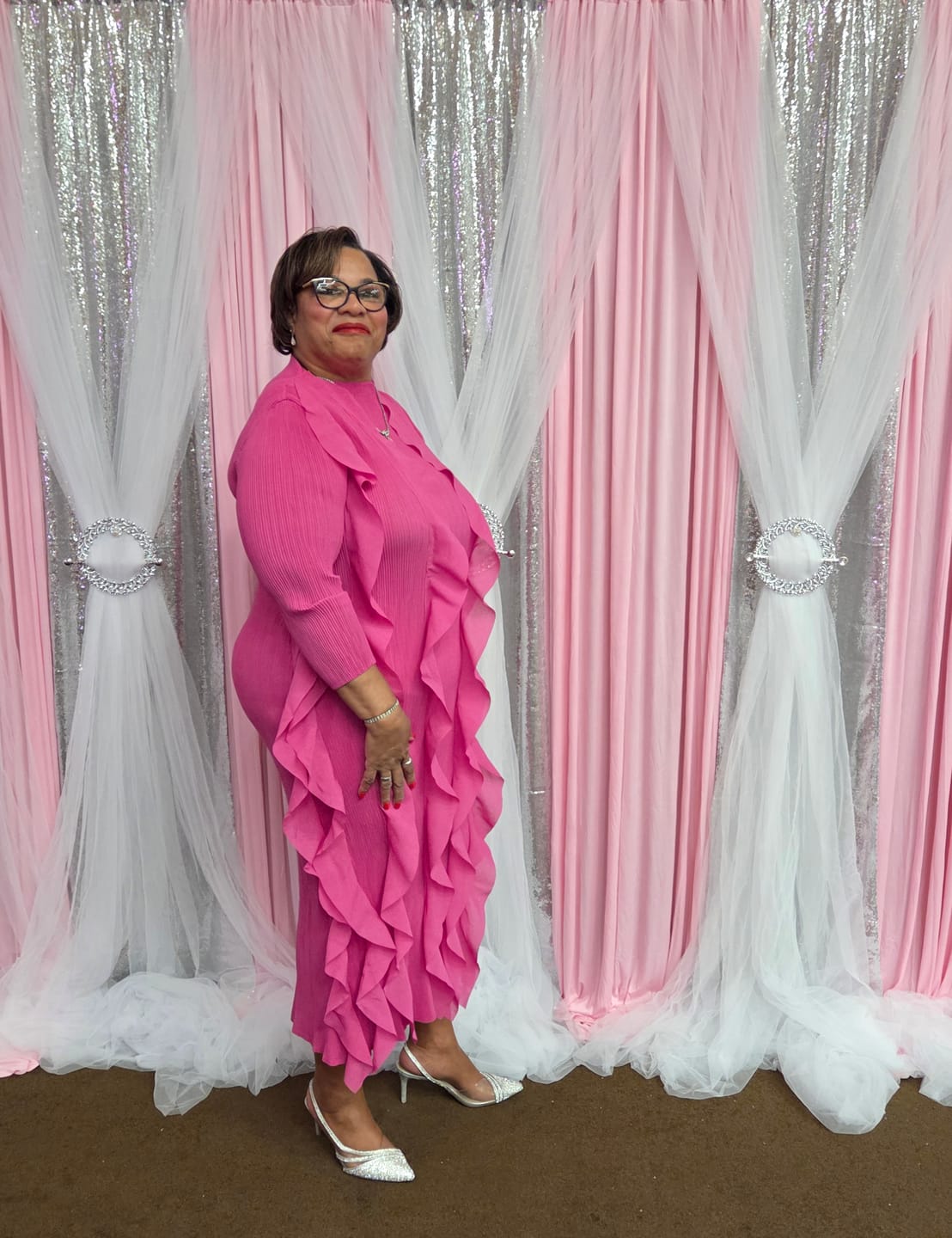 Customer photo review of ELEGANCE PARTY DRESS / PINK