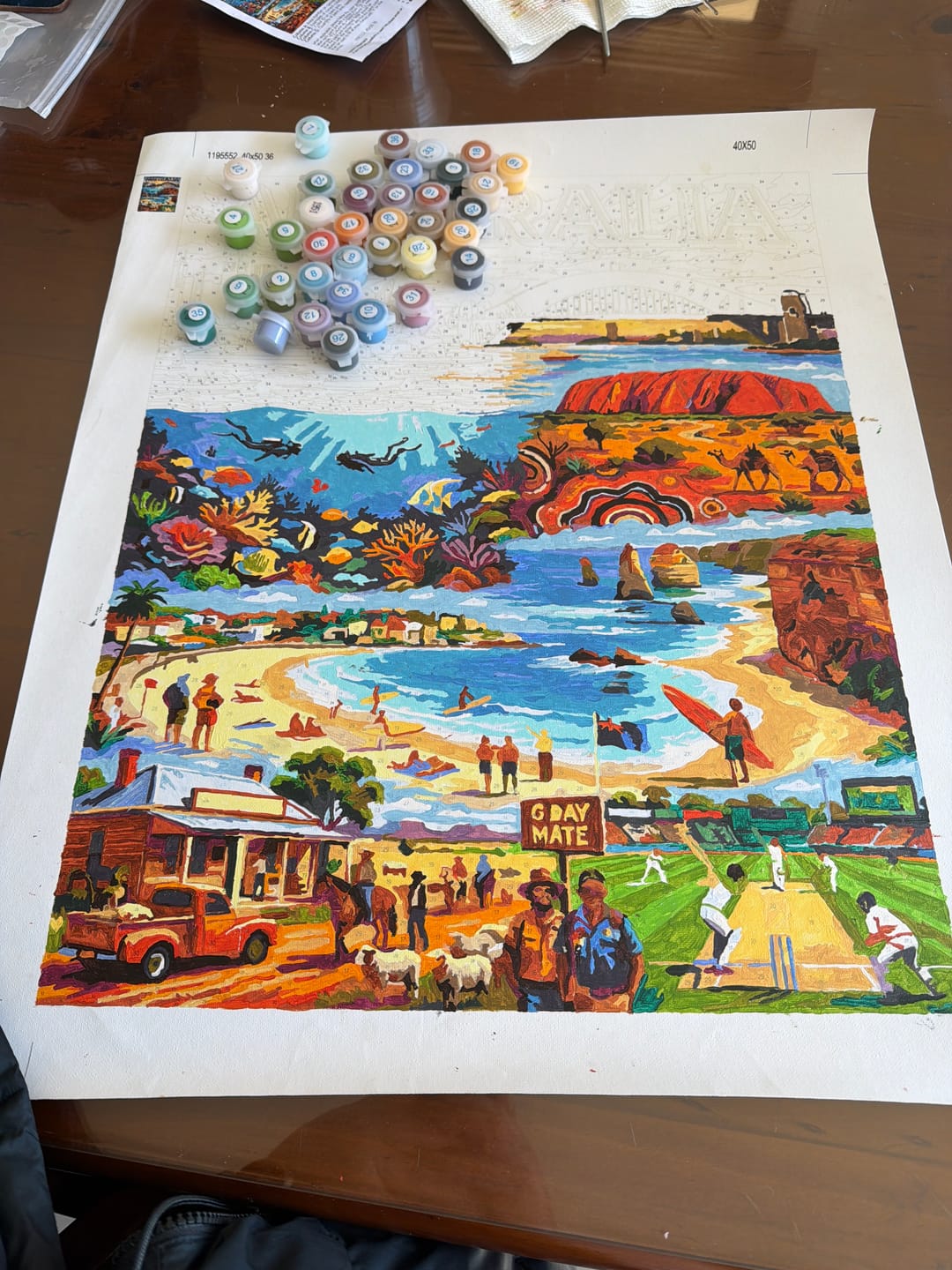 Customer photo review of Australia Land Down Under (Paint by Numbers)