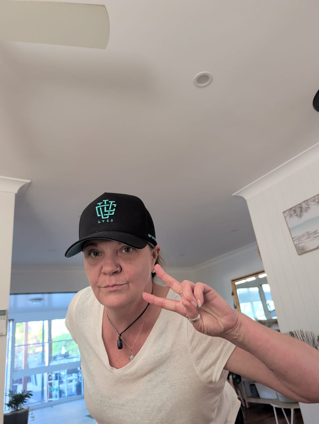 Customer photo review of Deep Fit LVCO Midnight Mint A-Frame Snapback