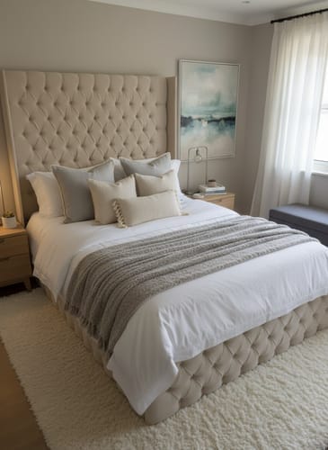 Customer photo review of Dora Wingback Chesterfield Designer Bed