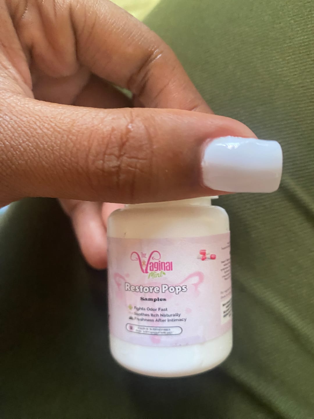 Customer photo review of Restore Pops: Boric Acid to Re-Balance PH Levels