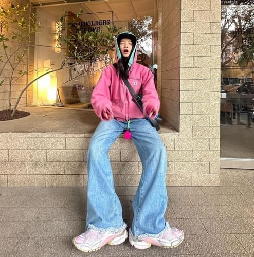 Customer photo review of Vintage Pink Carhartt Hooded Jacket™