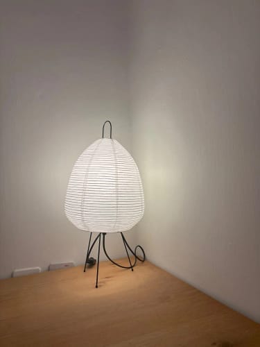 Customer photo review of Japanese Paper Lantern Floor Lamp | Stand Light for Home