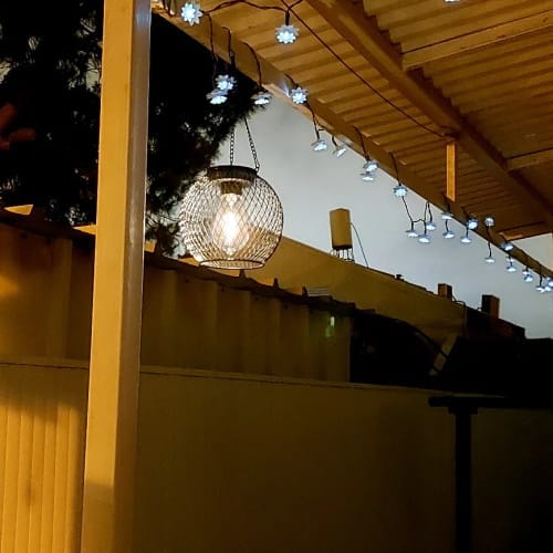 Customer photo review of Solar Hanging Lantern Outdoor IP65 Waterproof Auto Sensor