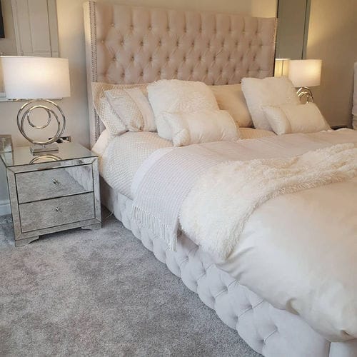 Customer photo review of Kinsley Curve Winged Designer Bed