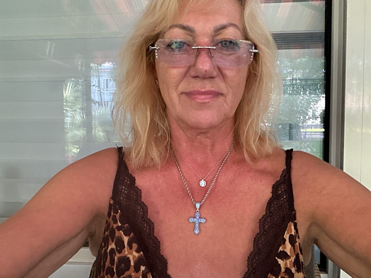 Customer photo review of BLUE CROSS PENDANT. - 925