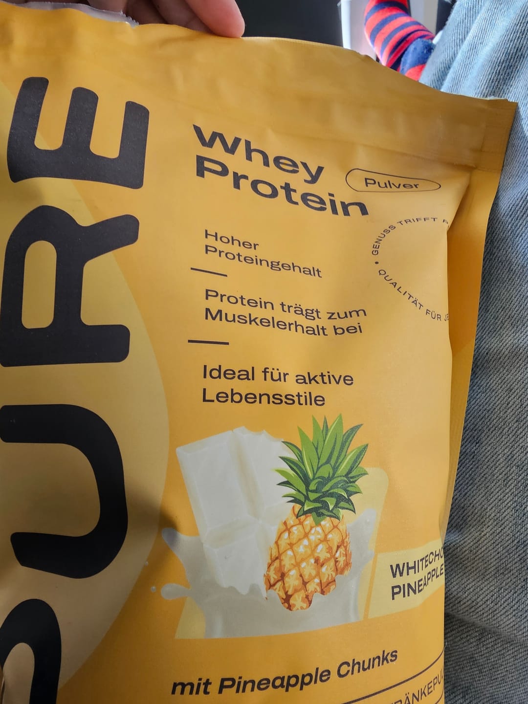 Customer photo review of Whey Protein Whitechoc Pineapple
