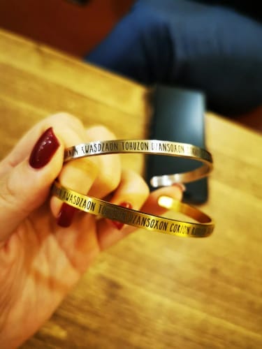 Customer photo review of Bracelet Jonc Couple