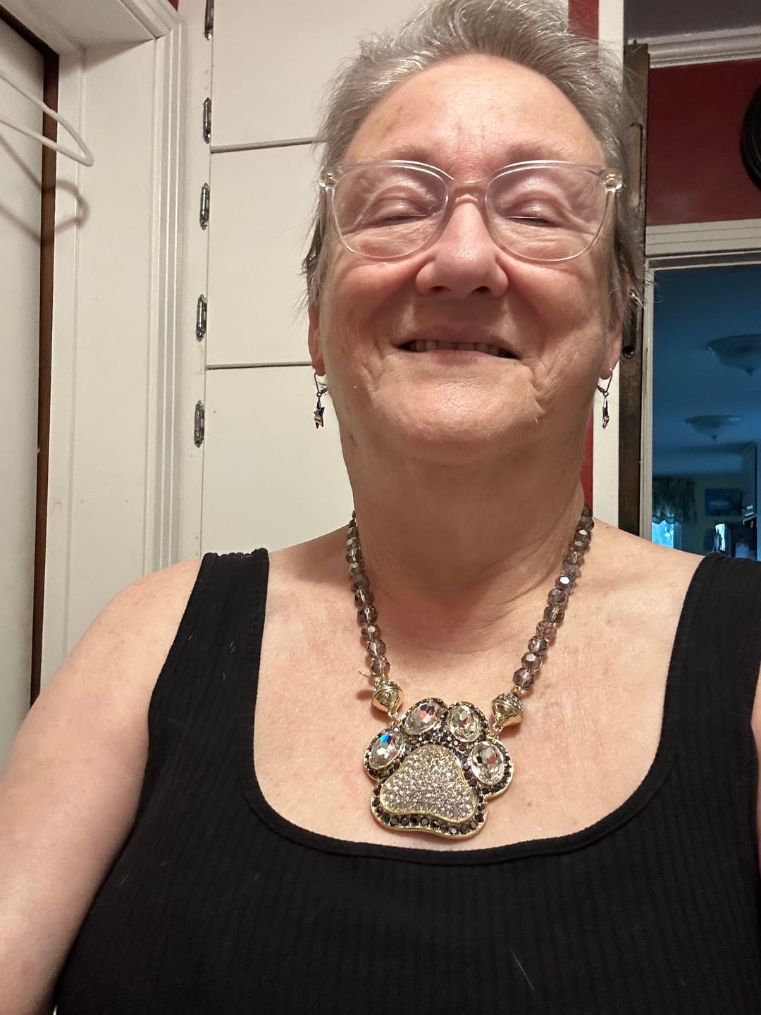 Customer photo review of HEIDI DAUS®"Endless Possibilities" Art Deco Beaded Crystal Magnetic Necklace