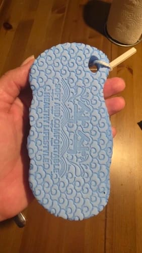 Customer photo review of Avorelio Gentle Exfoliating Bath Sponge