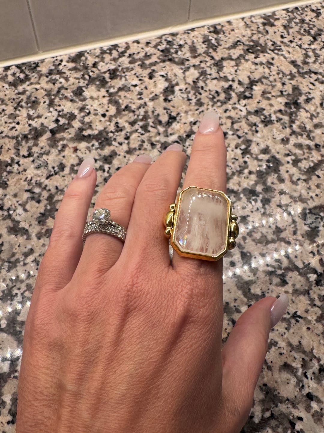 Customer photo review of Marique French Vintage Crystal Ring