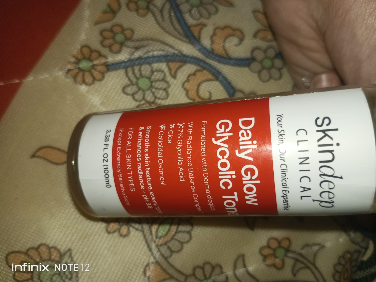Customer photo review of Daily Glow Glycolic Toner