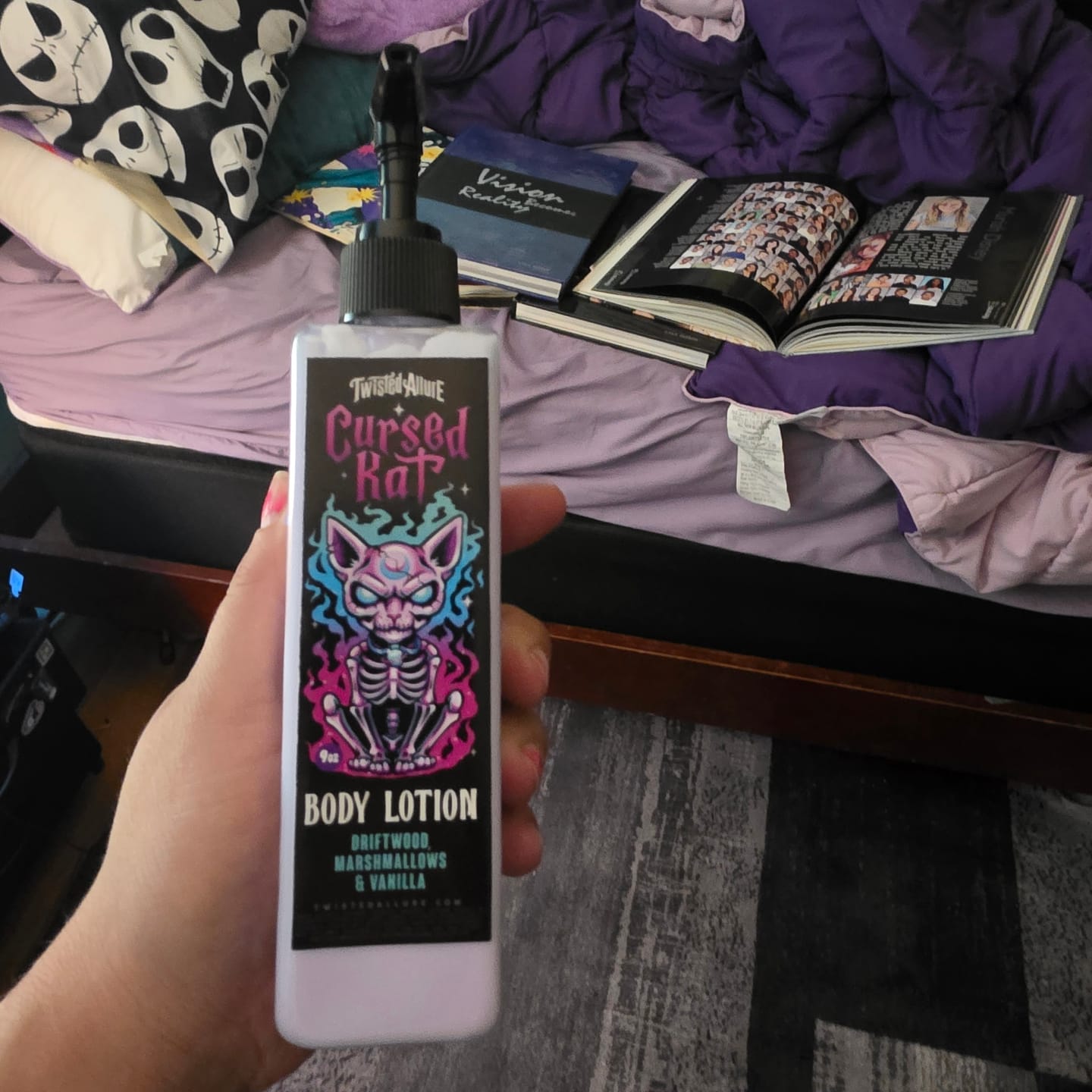 Customer photo review of Cursed Kat Body Lotion