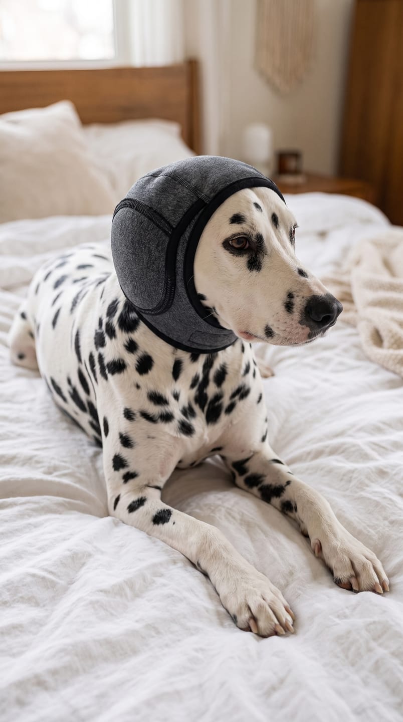 Customer photo review of Orejeras Calmantes para perros