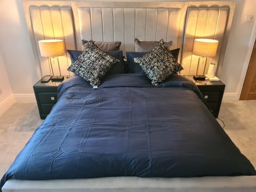 Customer photo review of Harold Wide Headboard Divan Ottoman Platform Top Under Storage Bed