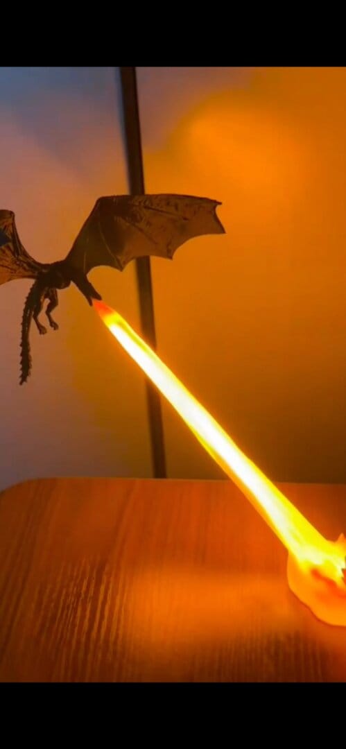Customer photo review of 3D Fire-Breathing Dragon with Glowing Flame