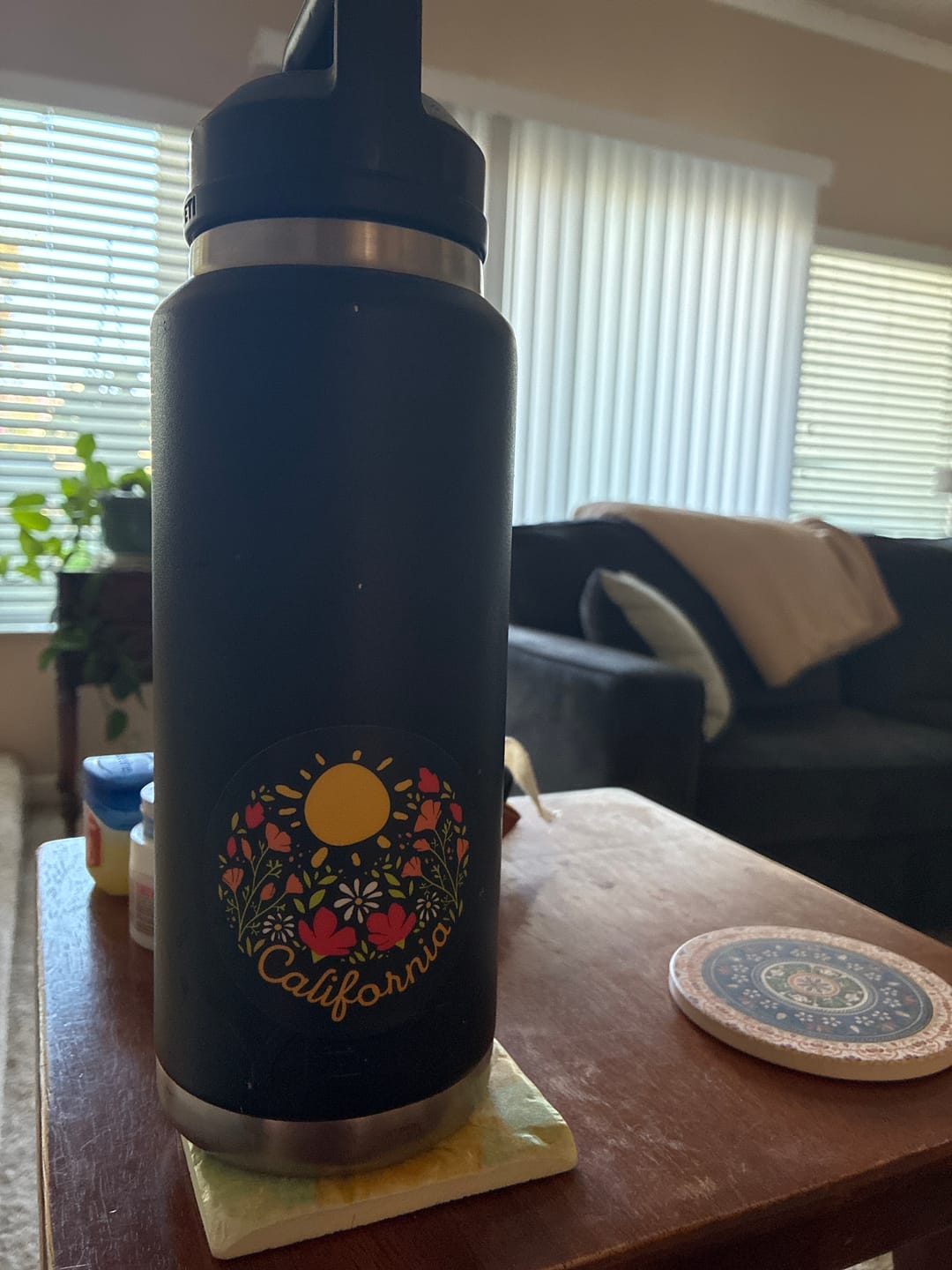 Customer photo review of California Sticker - Sunshine & Flowers